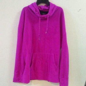 Cozy bright magenta fleece Tek-Gear pullover hoodie - size 1X